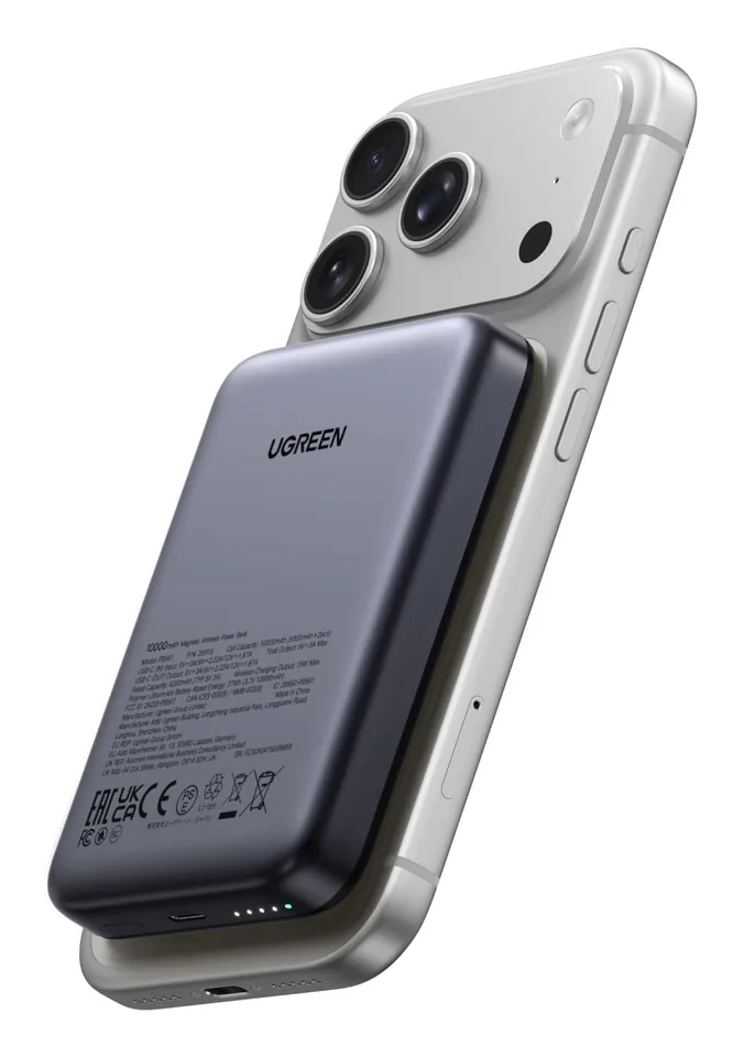 Ugreen 25919 power bank Lithium Polymer (LiPo) 10000 mAh Wireless charging Gray — gallery 137226441