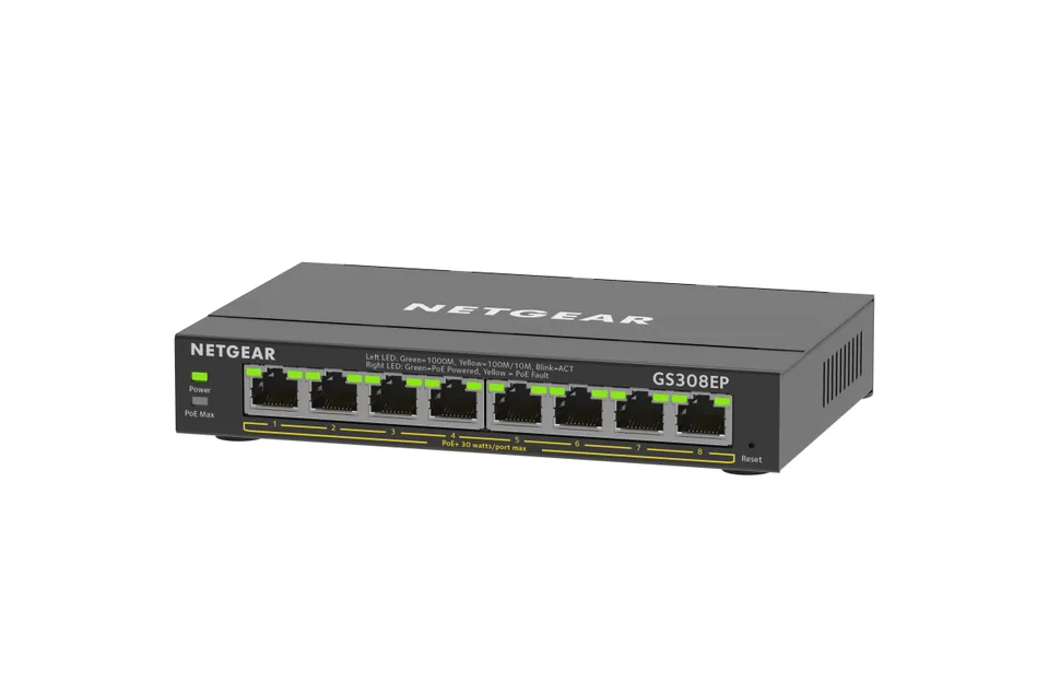 NETGEAR GS308EP Managed L2/L3 Gigabit Ethernet (10/100/1000) Power over Ethernet (PoE) Black — gallery 51828509