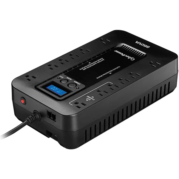 CyberPower EC850LCD uninterruptible power supply (UPS) Line-Interactive 0.85 kVA 510 W 12 AC outlet(s) — gallery 15103199