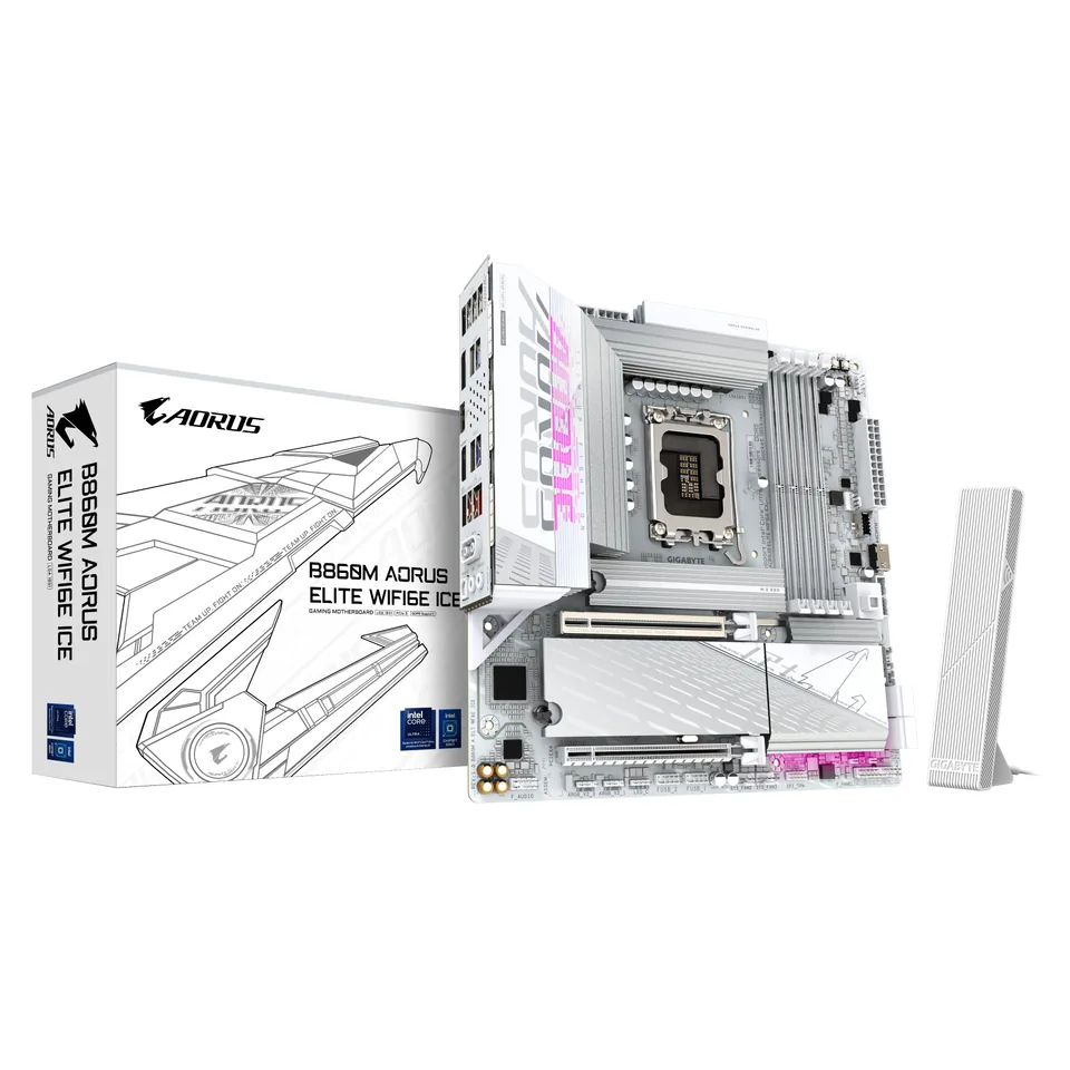 GIGABYTE B860M AORUS ELITE WF6E ICE Motherboard product image