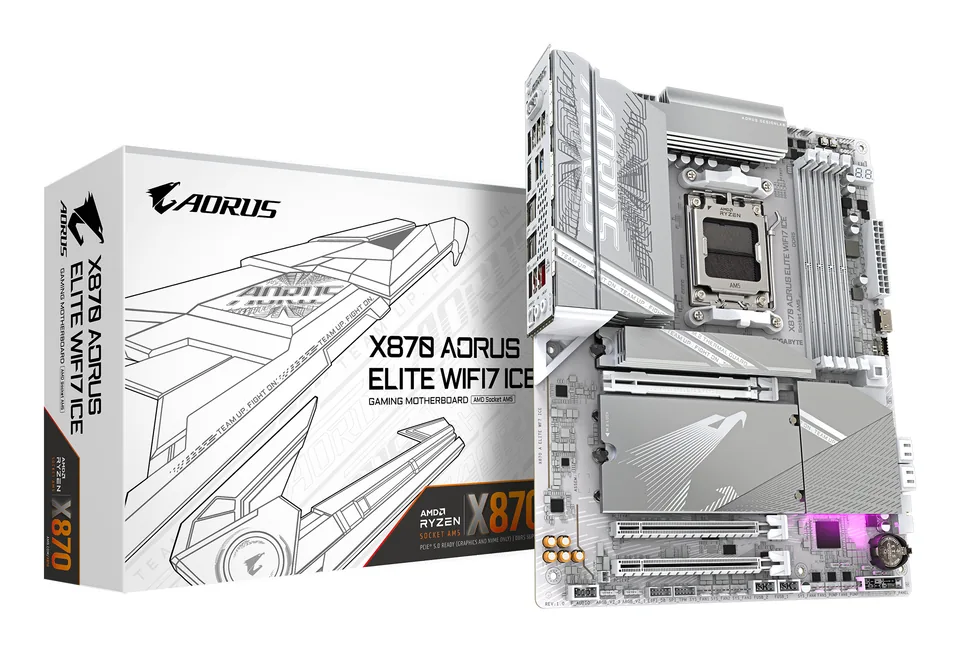 GIGABYTE X870 AORUS ELITE WIFI7 ICE AMD X870 Socket AM5 ATX — gallery 94890896