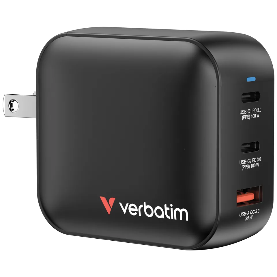 Verbatim GaN Charger 100W Universal Black AC Fast charging Indoor — gallery 97744530