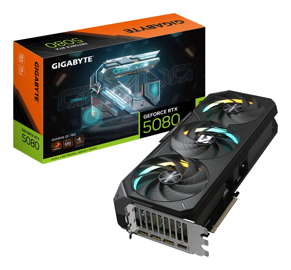 GIGABYTE GeForce RTX 5080 GAMING OC 16G NVIDIA 16 GB GDDR7 — gallery 100597807
