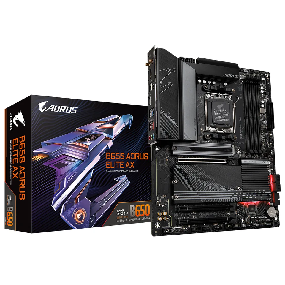 GIGABYTE B650 AORUS ELITE AX 1.0 AMD B650 Socket AM5 ATX — gallery 67823053